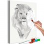 DIY kangas maalaus - White Lion