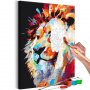 DIY kangas maalaus - Portrait of a Colourful Lion