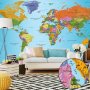 Fototapetti - World Map: Colourful Geography II