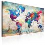 Korkkitaulu - World Map: Colourful Madness