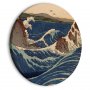 Pyöreä taulu - Woodcut Utagawa Hiroshige - Great Blue Wave