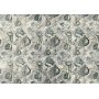 Fototapetti - Autumn souvenirs - cool grey floral pattern with leaves