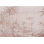 Fototapetti - Landscape with temple - engraving of Indian architecture with palm trees