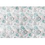 Fototapetti - Autumn souvenirs - floral pattern with turquoise leaves