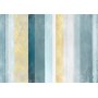 Fototapetti - Striped pattern - abstract background in stripes in blue tones with gold pattern