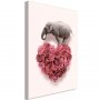 Taulu - Elephant Lover (1-part) - Elephant Amid Pink Flowers