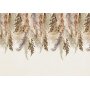 Fototapetti - Minimalist boho landscape - dangling leaves in beige colours