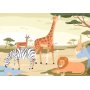 Fototapetti - Animals From Jungle Vector Illustration