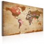Korkkitaulu - World Map: Brown Elegance