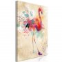 Taulu - Watercolor Flamingo (1 Part) Vertical