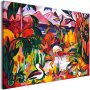 DIY kangas maalaus - Jean Metzinger: Paysage coloré aux oiseaux aquatiques