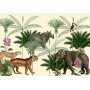 Fototapetti - Jungle Land With Animals in the Style of Old Engravings