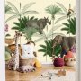 Fototapetti - Jungle Land With Animals in the Style of Old Engravings