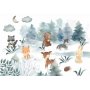 Fototapetti - Forest Games - Animals in a Forest Painted in Watercolours