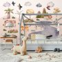 Itseliimautuvat fototapetit - Africa for Toddlers - Savannah Animals in Pastel Colours