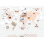 Itseliimautuvat fototapetit - World Map in Beige Tones for Childrens Room