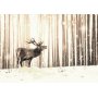 Itseliimautuvat fototapetit - Deer in the Snow (Sepia)