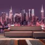 Itseliimautuvat fototapetit - Purple night over Manhattan - cityscape of New York architecture