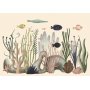 Itseliimautuvat fototapetit - Underwater World - Fish and Corals in Pastel Colours