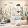 Itseliimautuvat fototapetit - Underwater World - Fish and Corals in Pastel Colours