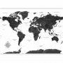 Fototapetti - Black and White Map