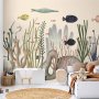 Fototapetti - Underwater World - Fish and Corals in Pastel Colours