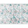 Fototapetti - Autumn souvenirs - floral pattern with turquoise leaves