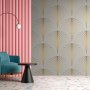 Fototapetti - Gold Linear Pattern on Marble Background