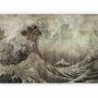 Fototapetti - Great wave in Kanagwa in retro style - landscape of rough sea