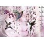 Fototapetti - Flying Hummingbirds (Pink)