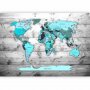 Fototapetti - World Map: Blue Continents