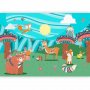 Fototapetti - Adventures in the forest - forest animals in an Indian theme for children