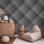 Fototapetti - Grey symmetry - geometric pattern in concrete pattern with light joints