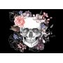 Fototapetti - Skull and Flowers