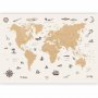 Fototapetti - Sea Wolf Map - Countries With Pirate Illustrations