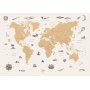 Fototapetti - Sea Wolf Map - Countries With Pirate Illustrations