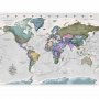 Fototapetti - Geography study - world map with signed countries in English