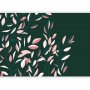 Fototapetti - Flowering vine - minimalist climbing leaves on a green background