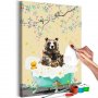 DIY kangas maalaus - Bathing Bear