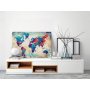 DIY kangas maalaus - World Map (Blue & Red)