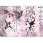 Itseliimautuvat fototapetit - Flying Hummingbirds (Pink)