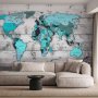 Fototapetti - World Map: Blue Continents