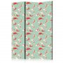 Sermi - Fish and Japanese Pattern - Koi Fish in Orange-Cream Colors on a Green-Mint Background with an Oriental Pattern