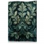 Sermi - Dark Green Victorian Leaves - Botanical Carved Composition