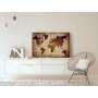 DIY kangas maalaus - World Map (Brown Colours)