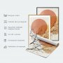 Juliste - Tennis Player with a Racket on a White Background - Illustration