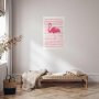 Juliste - Flamingo and Stripes