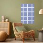 Juliste - White Lines - a grid with large gaps on a blue background