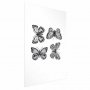 Juliste - Four Butterflies
