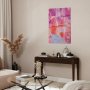 Juliste - Colorful Strokes - intense shades of pink and purple on canvas